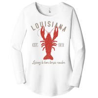 Louisiana Crawfish Laissez Le Bon Temps Rouler Women's Perfect Tri Tunic Long Sleeve Shirt