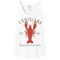 Louisiana Crawfish Laissez Le Bon Temps Rouler Ladies Essential Tank