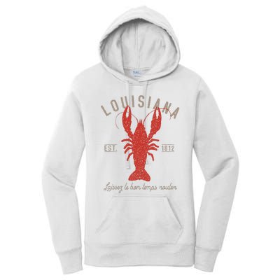 Louisiana Crawfish Laissez Le Bon Temps Rouler Women's Pullover Hoodie