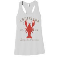 Louisiana Crawfish Laissez Le Bon Temps Rouler Women's Racerback Tank