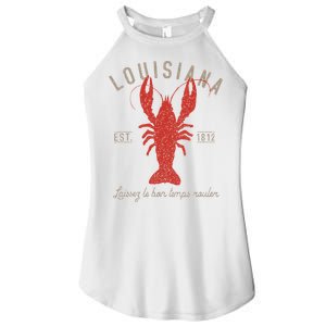 Louisiana Crawfish Laissez Le Bon Temps Rouler Women's Perfect Tri Rocker Tank