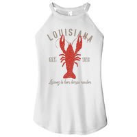 Louisiana Crawfish Laissez Le Bon Temps Rouler Women's Perfect Tri Rocker Tank