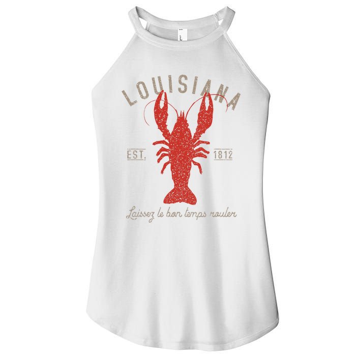 Louisiana Crawfish Laissez Le Bon Temps Rouler Women's Perfect Tri Rocker Tank