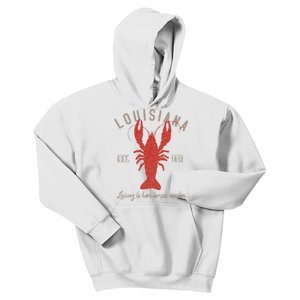 Louisiana Crawfish Laissez Le Bon Temps Rouler Kids Hoodie