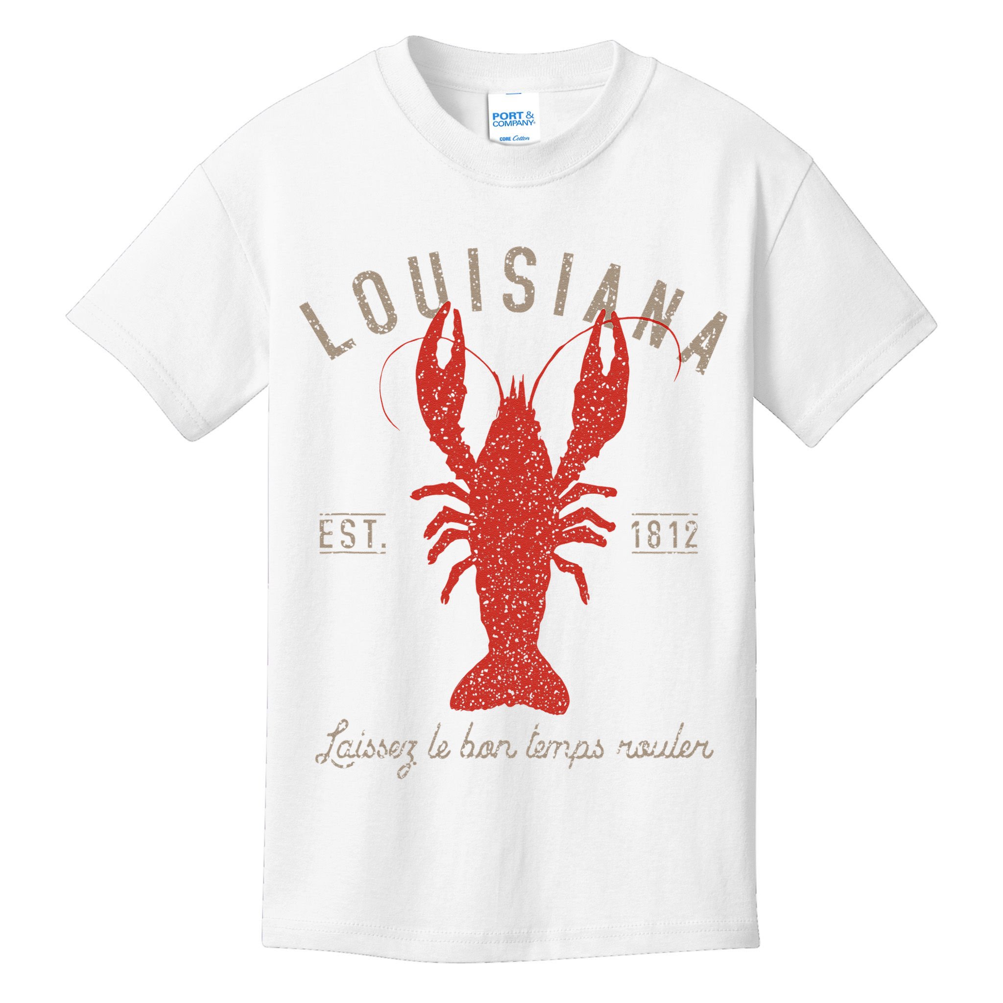 Louisiana Crawfish Laissez Le Bon Temps Rouler Kids T-Shirt