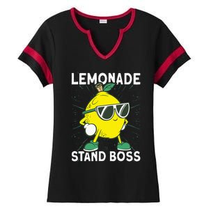 Lemonade Crew Lemonade Stand Boss Ladies Halftime Notch Neck Tee