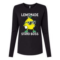 Lemonade Crew Lemonade Stand Boss Womens Cotton Relaxed Long Sleeve T-Shirt