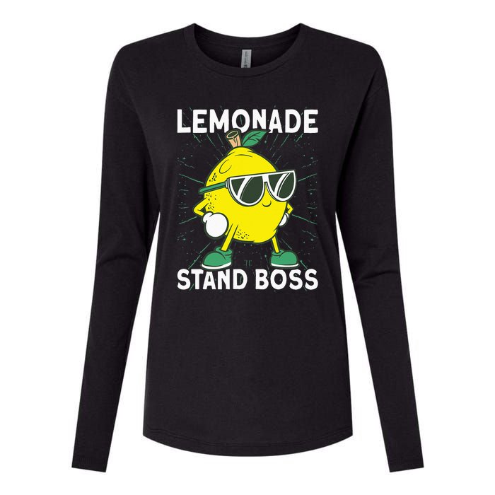 Lemonade Crew Lemonade Stand Boss Womens Cotton Relaxed Long Sleeve T-Shirt