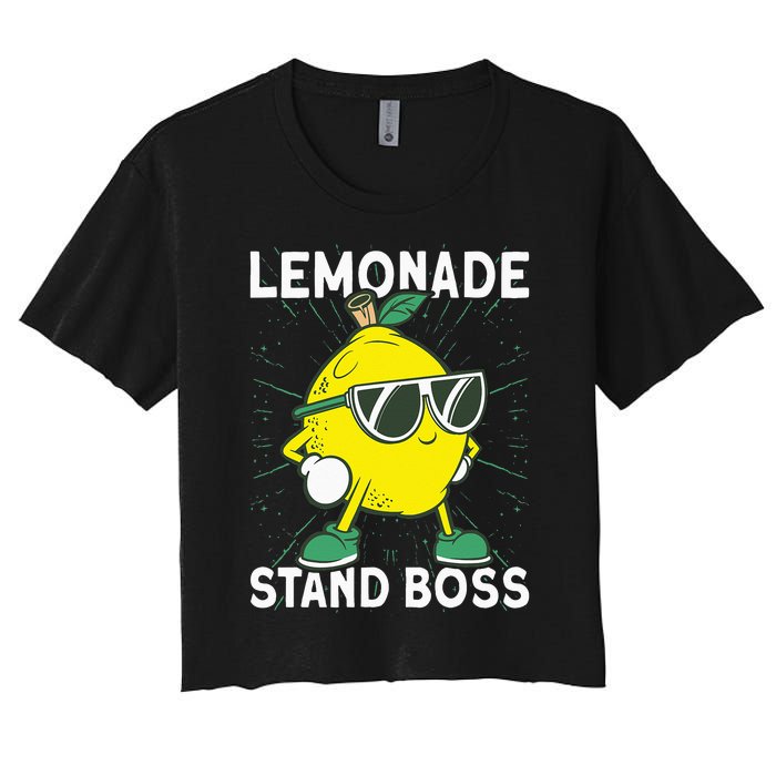 Lemonade Crew Lemonade Stand Boss Women's Crop Top Tee