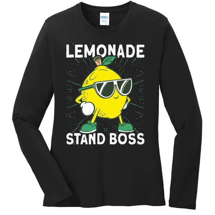 Lemonade Crew Lemonade Stand Boss Ladies Long Sleeve Shirt