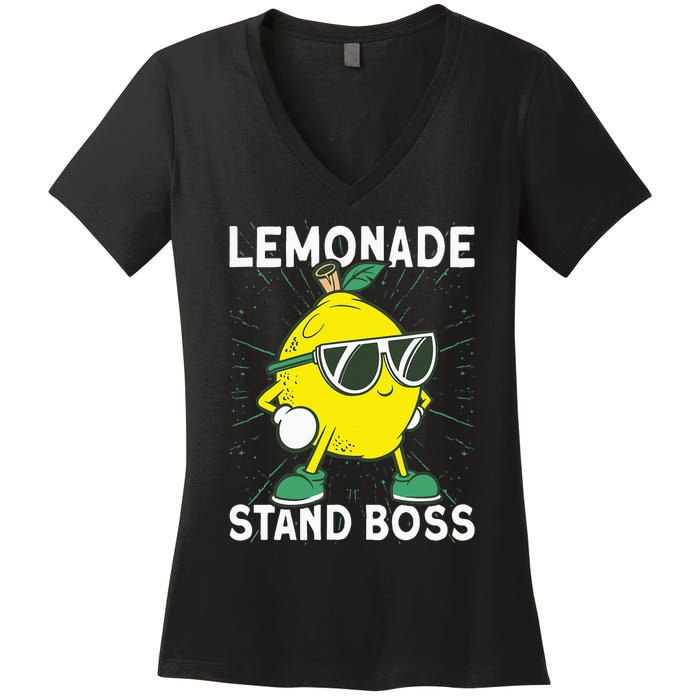 Lemonade Crew Lemonade Stand Boss Women's V-Neck T-Shirt