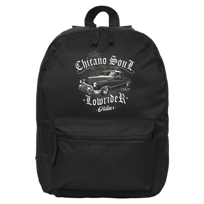 Lowrider Chicano Low Mexican Los Angeles Latina Rider Cholo 16 in Basic Backpack