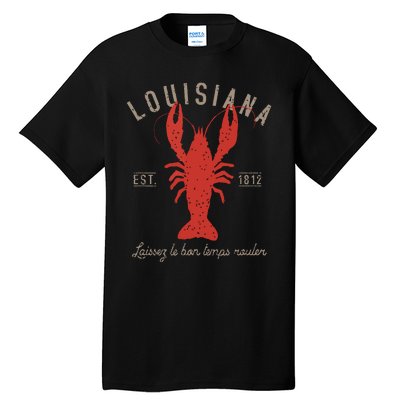 Louisiana Crawfish Laissez Le Bon Temps Rouler Tall T-Shirt