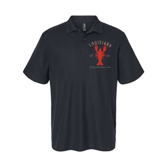 Louisiana Crawfish Laissez Le Bon Temps Rouler Softstyle Adult Sport Polo