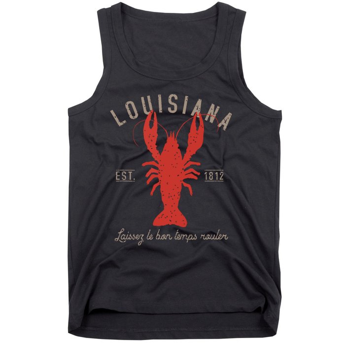 Louisiana Crawfish Laissez Le Bon Temps Rouler Tank Top