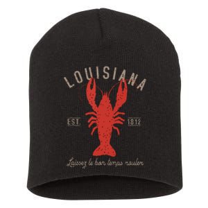 Louisiana Crawfish Laissez Le Bon Temps Rouler Short Acrylic Beanie