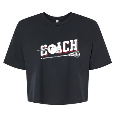 Lacrosse Coach Lacrosse Bella+Canvas Jersey Crop Tee