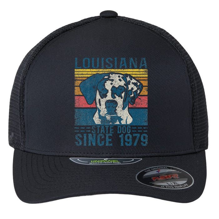 Louisiana Catahoula Leopard Dog Us State Dog Fan Lover Retro Flexfit Unipanel Trucker Cap