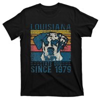 Louisiana Catahoula Leopard Dog Us State Dog Fan Lover Retro T-Shirt