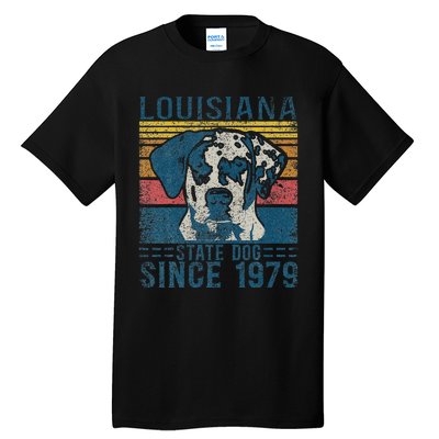 Louisiana Catahoula Leopard Dog Us State Dog Fan Lover Retro Tall T-Shirt