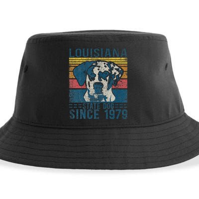 Louisiana Catahoula Leopard Dog Us State Dog Fan Lover Retro Sustainable Bucket Hat