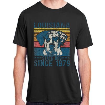 Louisiana Catahoula Leopard Dog Us State Dog Fan Lover Retro Adult ChromaSoft Performance T-Shirt