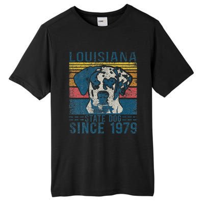 Louisiana Catahoula Leopard Dog Us State Dog Fan Lover Retro Tall Fusion ChromaSoft Performance T-Shirt