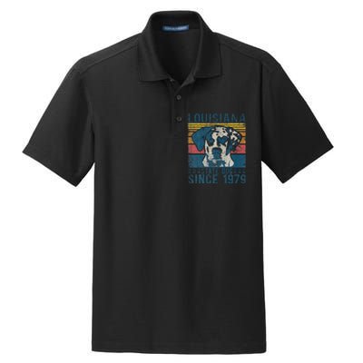 Louisiana Catahoula Leopard Dog Us State Dog Fan Lover Retro Dry Zone Grid Polo