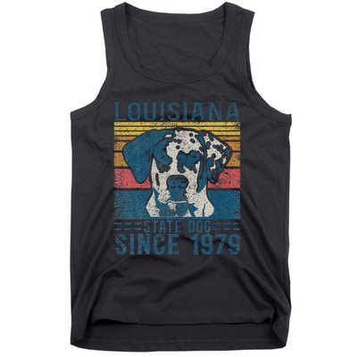 Louisiana Catahoula Leopard Dog Us State Dog Fan Lover Retro Tank Top