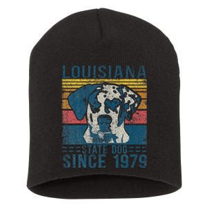 Louisiana Catahoula Leopard Dog Us State Dog Fan Lover Retro Short Acrylic Beanie