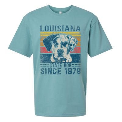 Louisiana Catahoula Leopard Dog Us State Dog Fan Lover Retro Sueded Cloud Jersey T-Shirt