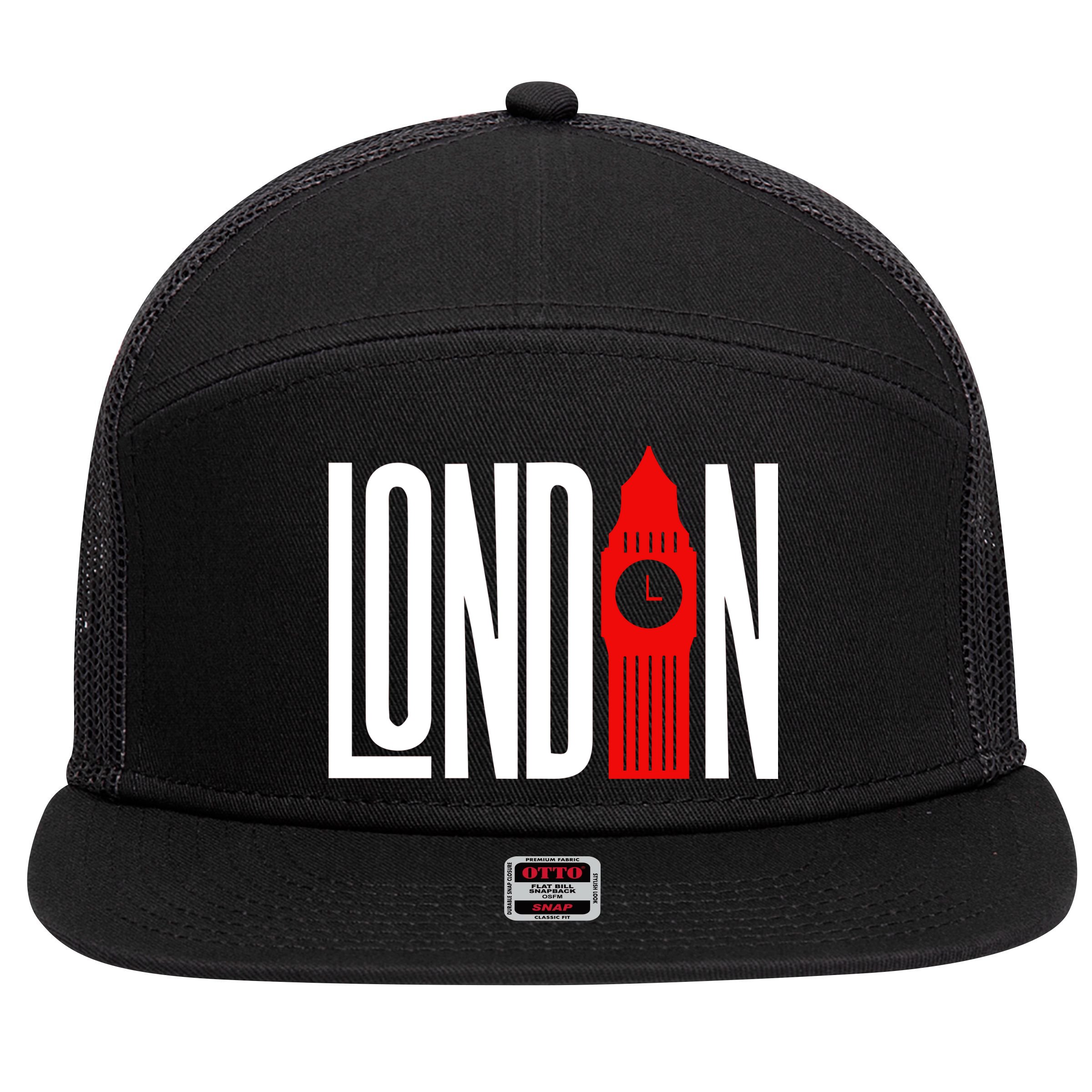 London City 7 Panel Mesh Trucker Snapback Hat