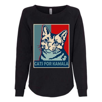 Less Cat Lady Is Voting Kamala Harris President 2024 Cool Gift Womens California Wash Sweatshirt