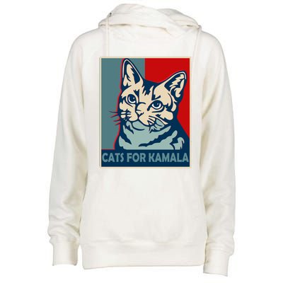 Less Cat Lady Is Voting Kamala Harris President 2024 Cool Gift Womens Funnel Neck Pullover Hood