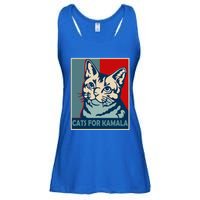 Less Cat Lady Is Voting Kamala Harris President 2024 Cool Gift Ladies Essential Flowy Tank