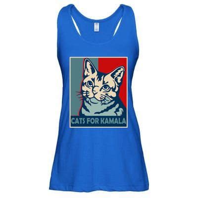 Less Cat Lady Is Voting Kamala Harris President 2024 Cool Gift Ladies Essential Flowy Tank