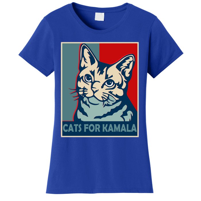 Less Cat Lady Is Voting Kamala Harris President 2024 Cool Gift Women's T-Shirt