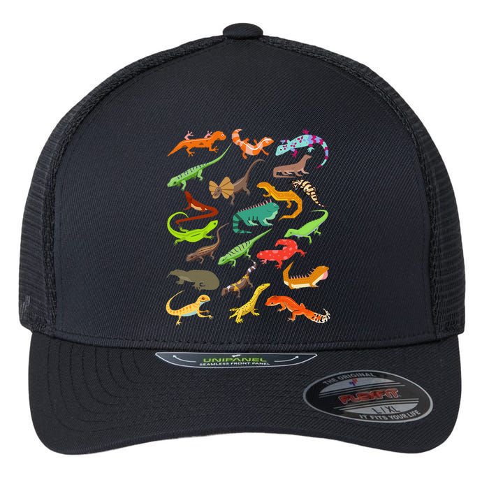 Lizard Collage Flexfit Unipanel Trucker Cap