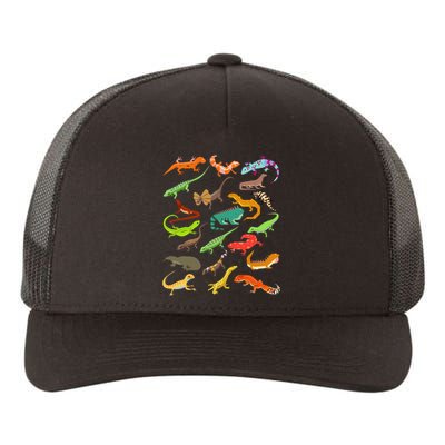 Lizard Collage Yupoong Adult 5-Panel Trucker Hat