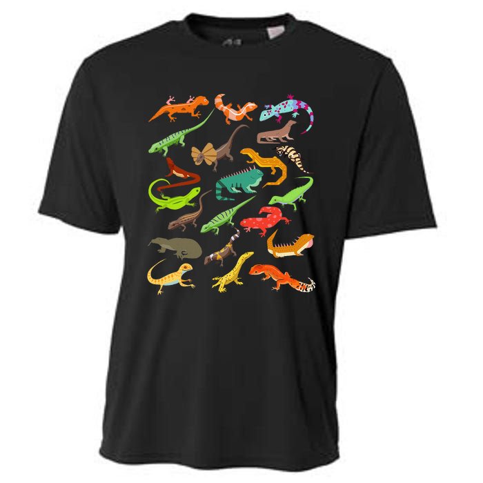 Lizard Collage Cooling Performance Crew T-Shirt