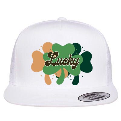 Lucky Clover Flat Bill Trucker Hat