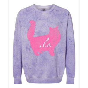 La Comma Lacomma La In A Cat Silhouette Colorblast Crewneck Sweatshirt