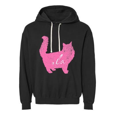 La Comma Lacomma La In A Cat Silhouette Garment-Dyed Fleece Hoodie