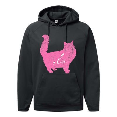 La Comma Lacomma La In A Cat Silhouette Performance Fleece Hoodie