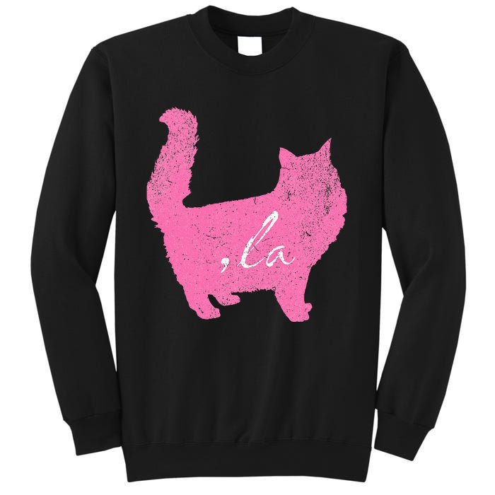 La Comma Lacomma La In A Cat Silhouette Sweatshirt