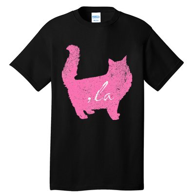 La Comma Lacomma La In A Cat Silhouette Tall T-Shirt