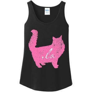 La Comma Lacomma La In A Cat Silhouette Ladies Essential Tank