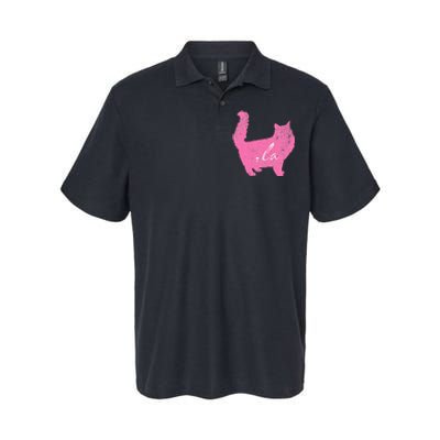 La Comma Lacomma La In A Cat Silhouette Softstyle Adult Sport Polo