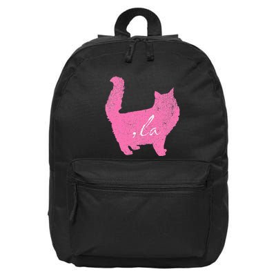 La Comma Lacomma La In A Cat Silhouette 16 in Basic Backpack