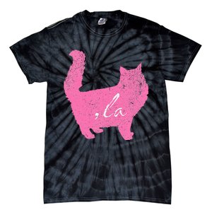 La Comma Lacomma La In A Cat Silhouette Tie-Dye T-Shirt